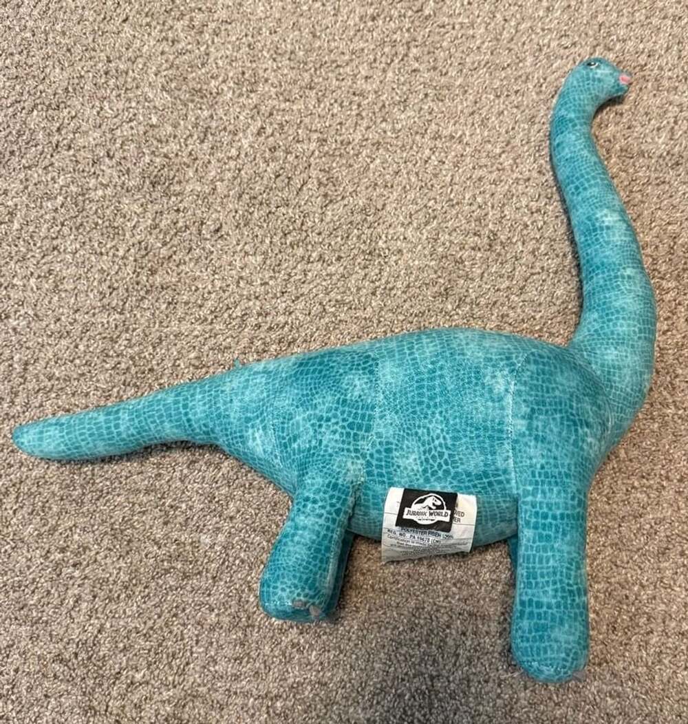 Jurassic World Apatosaurus Dinosaur Stuffed Animal Blue